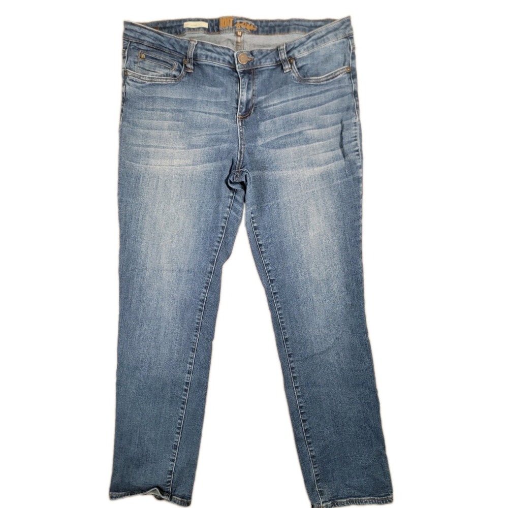 KUT from the Kloth Katy Boyfriend Jeans 14 Medium Wash Stretch Denim Straight